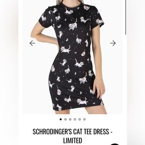 Blackmilk clothing schrodingers cat tee dress rick and morty collab